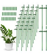 60 Pcs Adjustable Plant Support Stakes  Single Stem Support 12 Inch (Green) - £36.60 GBP