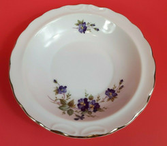 VTG Bowl Dish Lefton 03126 Replacement Purple Flowers Floral Trinket 80&#39;s - £5.87 GBP