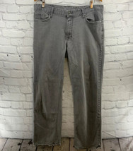 Calvin Klein Jeans Mens Sz 36W 30L Gray Denim Straight Fit - £13.91 GBP
