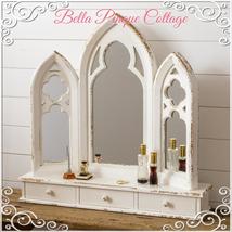 Romantic Cottage Trifold Vanity Mirror - £287.09 GBP