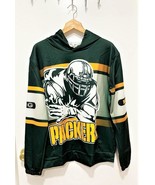 Green Bay Packers Pullover Hoodie Sports Sweatshirt w/ Front Pocket Size... - £22.95 GBP
