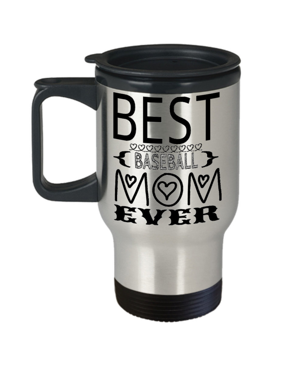 BASEBALL MOM GIFT Idea, Baseball Mom Mug, Baseball Mama Gift, Mom Travel Mug, Mo - $19.97