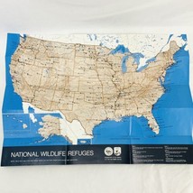 Vintage National Wildlife Refuges Visitors Guide Souvenir Map Brochure P... - $9.47
