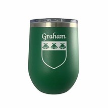 Graham Irish Coat of Arms Stemless Wine Travel Tumbler - £22.13 GBP