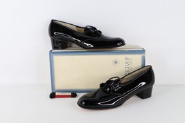 NOS Vtg 90s Streetwear Womens 9 3A Patent Leather Chunky Heel Shoes Blac... - $1,852.49 MXN