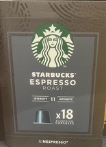Starbucks Nespresso 18 Aluminium Capsules Espresso Roast Coffee - Intens... - £15.65 GBP