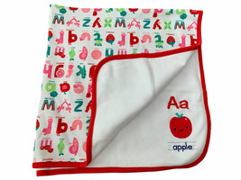 Gymboree Alphabet Apple Fruit Veggie Soft Cotton Baby Blanket Lovey EUC - £31.14 GBP