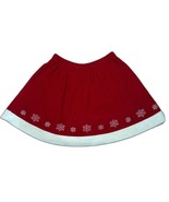 Hanna Andersson Red Corduroy Snowflake Skirt 90 / 3 Christmas Holiday Fe... - $15.92 CAD