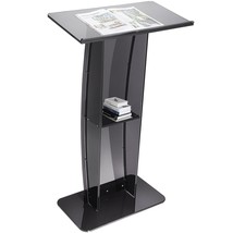 VEVOR Acrylic Podium, 47" Acrylic Podium Stand with Wide Reading Surface & Stora - $272.62 CAD