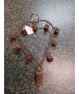 Primitive Old Look Heart Shaped 6&quot;  Wind Chime Vintage Rusty - $470.22 MXN
