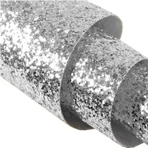 Dhhouse Self Adhesive Silver Chunky Glitter Wallpaper, Sparkle Sequins G... - £28.62 GBP