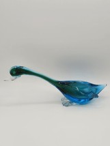 Murano Venetian Art Glass Green Blue Duck Figurine 12&quot; - $3,717.82 MXN