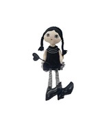 Hallow&#39;s Eve Halloween Gothic Girl Doll Figure Black Shelf Sitter Doll D... - $19.78