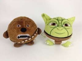 Star Wars Yoda Chewbacca Light Up Plush Talking Ball 2pc Lot Switchable 2015 - £11.59 GBP