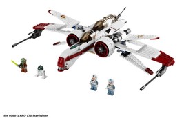 LEGO 8088 Star Wars Arc-170 Starfighter Incomplete 85% Complete - $70.00