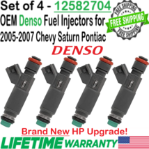 NEW OEM Denso x4 HP Upgrade Fuel Injectors for 2005, 06, 2007 Saturn Ion 2.4L I4 - $296.99