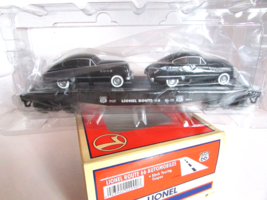 Lionel Trains 6-17537  Route 66 Flatcar w/2 Black Touring Coupes Cars  NIB- H1A - £29.94 GBP