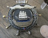 USS Constitution Old Ironsides Navy Chief CPO Ship Wheel USN Challenge Coin - £15.78 GBP