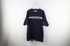 Vintage 90s Champion Mens XL Faded Spell Out Notre Dame University T-Shirt Blue - £31.78 GBP