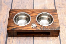 A dog’s bowls with a relief from ARTDOG collection - Bull Terrier - £28.03 GBP