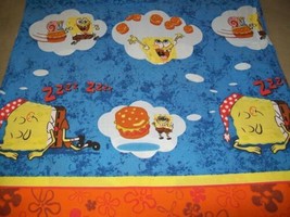 Sponge Bob Squarepants Twin Single Flat Bed Sheet Nickelodeon SpongeBob - £6.64 GBP