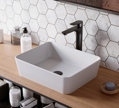 Karran Quattro Qm172 Vibrant Matte White18 In. Rectangular Bathroom Vessel Sink - $64.99