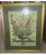 Vintage December Robert Furber Framed Matted Botanical Print H Fletcher ... - £110.12 GBP