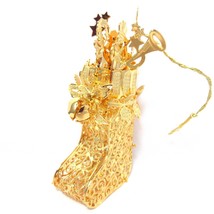 2002 Stocking Surprise Danbury Mint Christmas Ornament Gold Plated Collection - $28.95