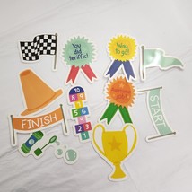 Teacher Classroom Paper Accents Start Finish Trophy Flags 22 Pieces - £8.51 GBP