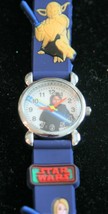NOS child&#39;s Star Wars quartz wristwatch with blue 3-D strap up to 7&quot; wrist - $14.85