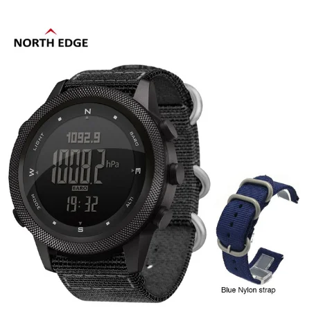NORTH EE 2023 New Men&#39;s Digital Watch Stopwatch Altimeter Barometer Comp Stainle - £123.18 GBP