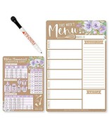 Purple Kraft Floral Magnetic Meal Planner | Weekly | Calendar &amp; Planners - $19.99
