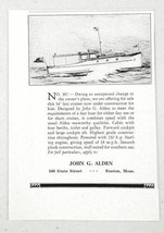 1928 Print Ad John G. Alden 34&#39; Fast Cruiser Boat Sterling Engine Boston,MA  - £7.75 GBP