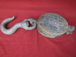 Large Vintage Block and Tackle Pulley #2 - £38.75 GBP