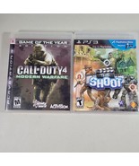 PS3 Video Game Lot The Shoot With Manual and Call Of Duty 4 Modern Warfa... - £9.26 GBP