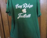 American Eagle Green with White Appliqued Bay Ridge Football T-Shirt - S... - $22.76