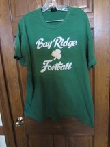 American Eagle Green with White Appliqued Bay Ridge Football T-Shirt - S... - $22.76