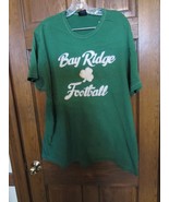 American Eagle Green with White Appliqued Bay Ridge Football T-Shirt - Size XL - $22.76