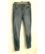 Hollister Jeans Woman Size 5R Blue Whisker Fade Slim High Rise Super Skinny - £18.18 GBP