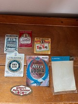 Lot of Vintage Old Mr. Boston’s Vodka Gin Egg Nog Stickers &amp; Schrafft’s Merry Ch - £8.85 GBP