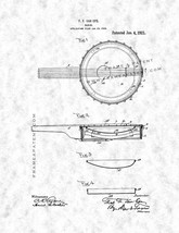 Banjo Patent Print - Gunmetal - £6.35 GBP+