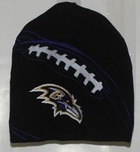 NFL Team Apparel Licensed Baltimore Ravens Black Flame Winter Cap - £14.15 GBP