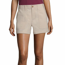 a.n.a. Women&#39;s Hi Rise 5&quot; Embroidered Shorts Size 14 Creme Brulee Color NEW - £17.86 GBP