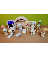 Vintage 1980&#39;s Hallmark Mary Hamilton 12-Pc Bisque Nativity Set Includin... - $218.67