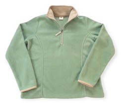 Old Navy Sweater Womens Medium Green Fleece Pullover 1/4 Zip Jacket Top Vintage - £11.05 GBP