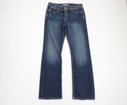 BKE Buckle Womens 31x31 1/2 Stretch Britni Thick Stitch Denim Jeans Pants Blue - £46.89 GBP