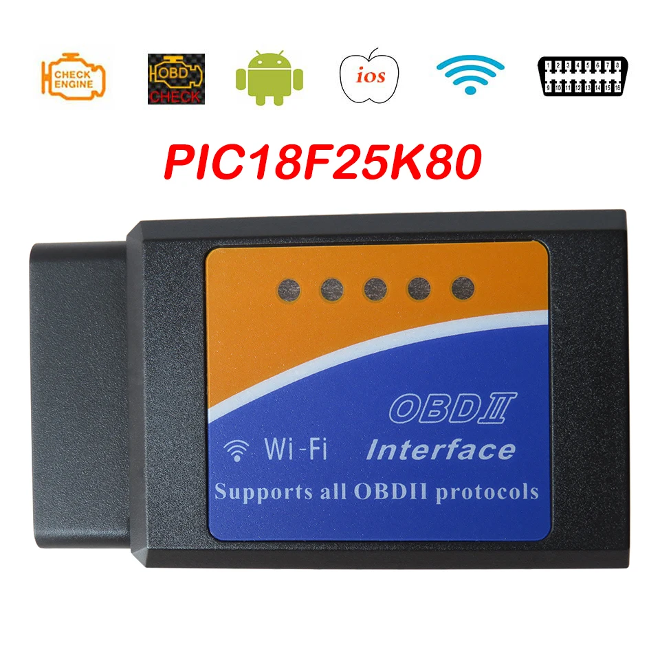 PIC18F25K80 ELM327 Wifi V1.5 OBD2 Scanner For I Os Car Code Reader Elm-327 Wi-Fi - $68.86