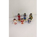 Lot Of (6) Vintage Christmas Angel With Instruments Hanging Ornaments 1-2&quot; - £37.57 GBP