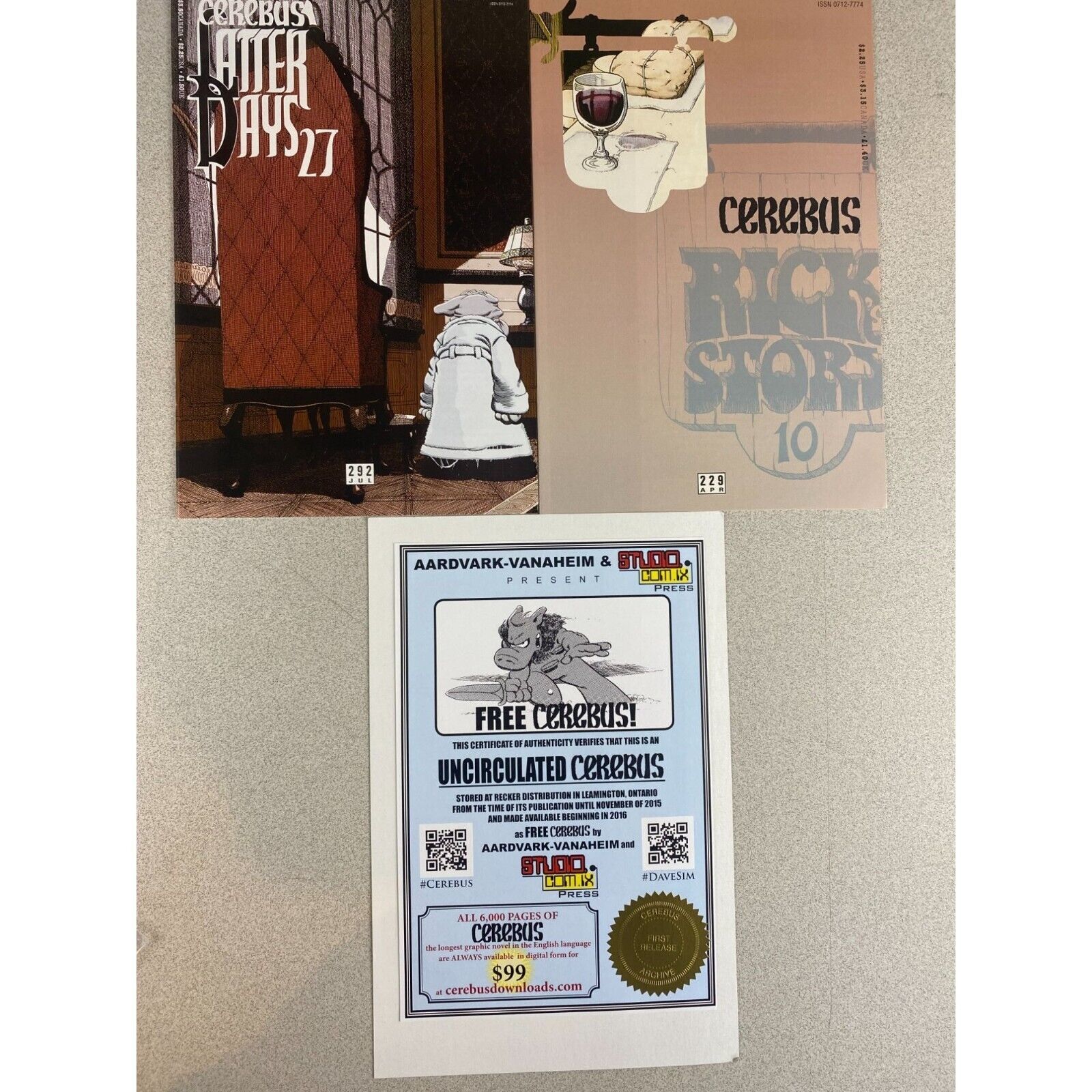 Cerebus Rick Stors #10 And Later Days #27 Uncirculated - $14.84
