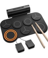 Donner Electronic Drum Set, 7 Pads Electric Drum Pad Roll Up Quiet Drum,... - $72.94